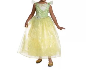 Disney Princess Kids' the Princess and the Frog Tiana Deluxe Costume Dress 7-8