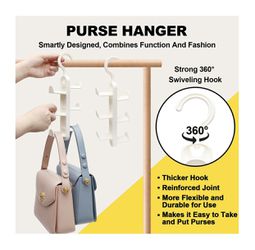 Purse Hanger for Closet Handbag Organizer Hooks for Hanging Bags Purses  Silk scarves plastic Storage holder hat bag hanger hook