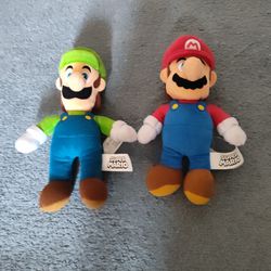 Mario And Luigi Plushies