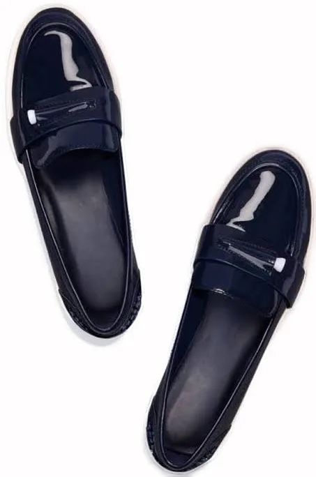 TORY BURCH Sport Navy Pocket-Tee Golf Loafers size 6.5