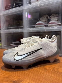 Nike Zoom Vapor Elite 1 White Silver FB3288-100 Football Cleats Men’s Sz 9.5 NEW
