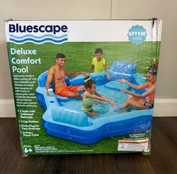 Bluescape deluxe comfort pool 8ft 9 in wide 4 cushion seat and 2 cup holders