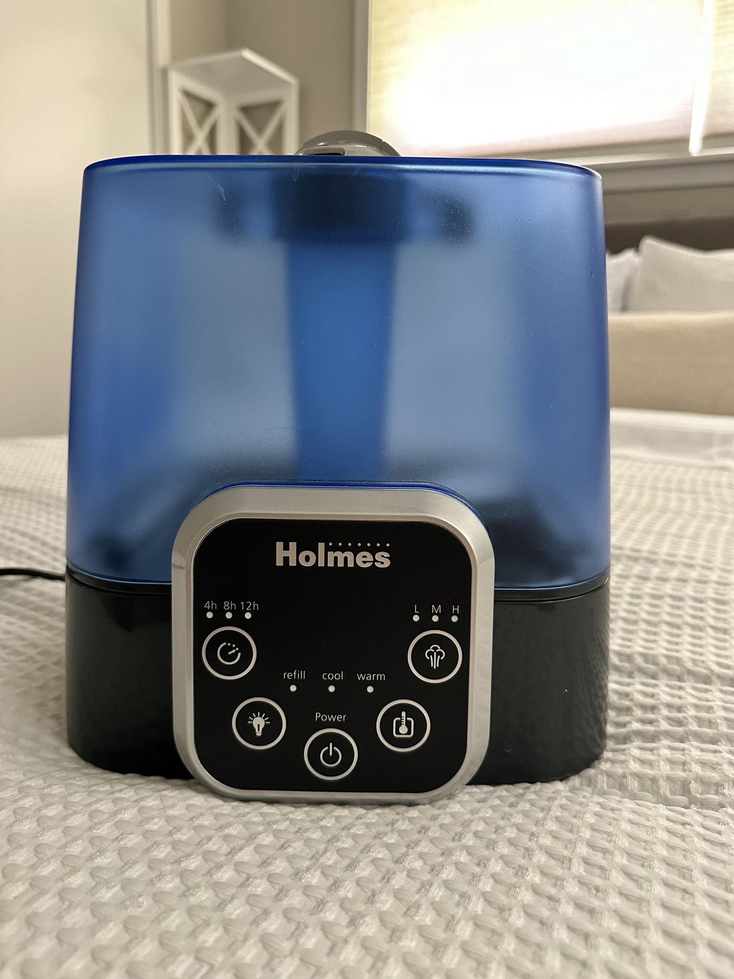 Holmes® Ultrasonic Cool and Warm Mist Humidifier, 2.0 Gallon Ultrasonic Humidifier with Adjustable Mist and Easy Grip Handle