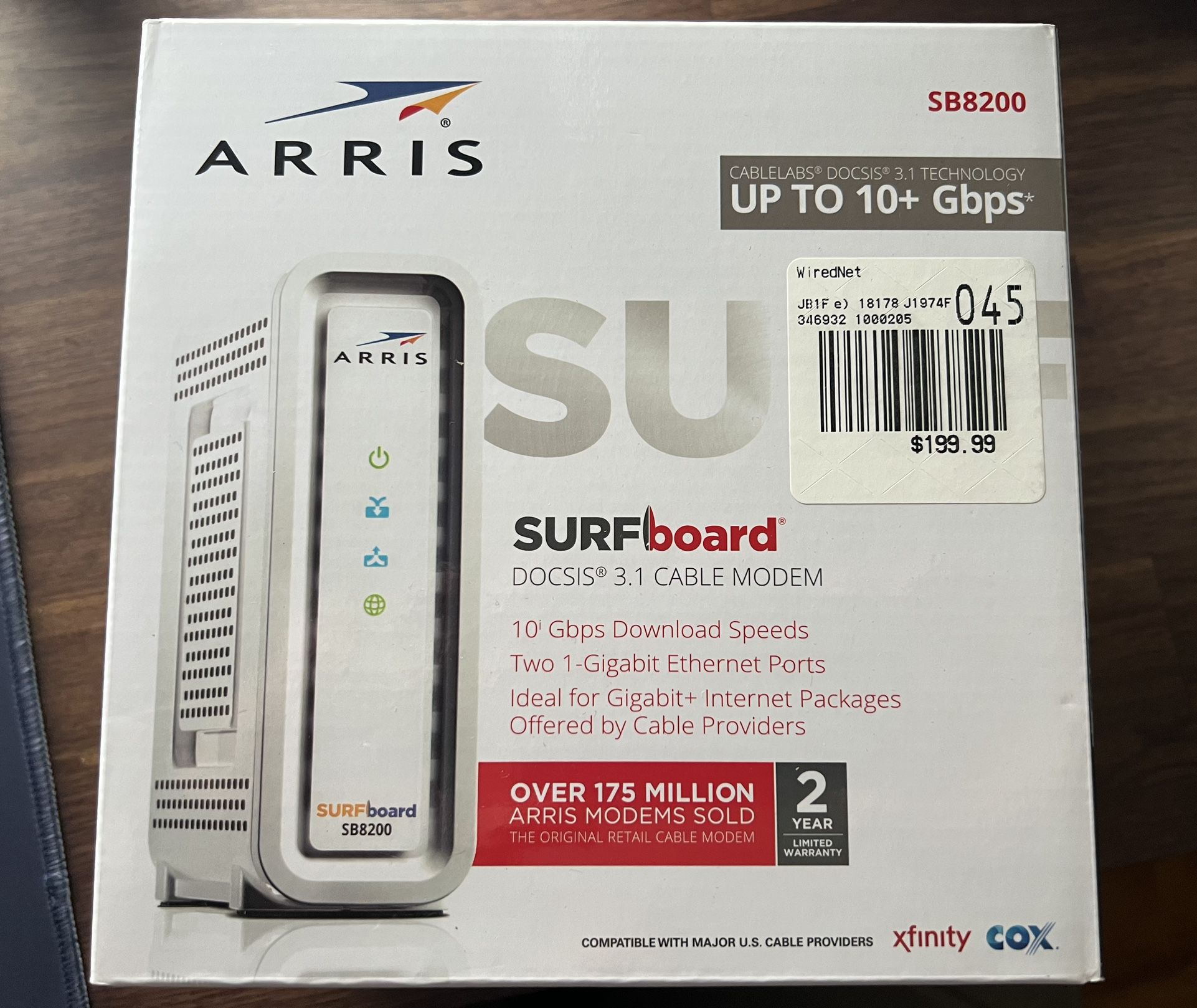 Arris Surfboard SB8200 DOCSIS 3.1 Modem