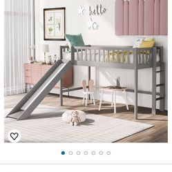 Twin Size Loft Bed With Slide