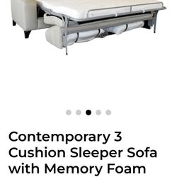 Natuzzi Editions Queen Sleeper Sofa with Memory Foam Mattress