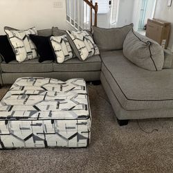 L-Shaped Living Room Set – Good Condition 🛋️