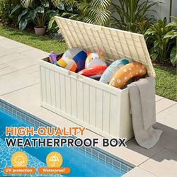 75 gallon deck box fully assembled patio furniture deck box outdoor deck box caja de almacenamiento 75 gallones caja de exteriores