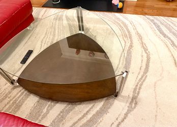 Beautiful 3 pieces glass coffee table set for sale
