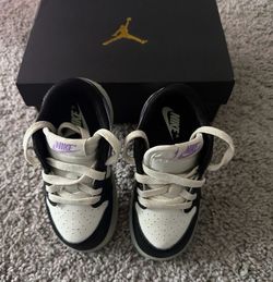 Jordan 1 Retro Low OG Glow In The Dark Toddler Shoes, Size 7C