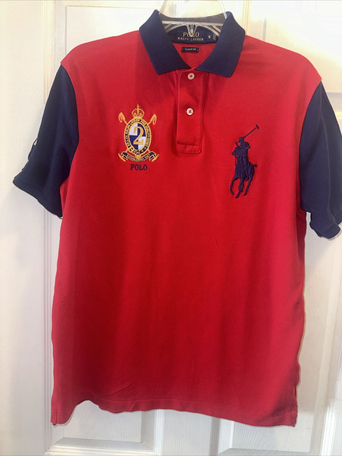 Polo Ralph Lauren Polo Shirt Men’s S Red Slim Fit Big Pony Crest Rugby .