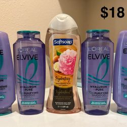 L’Oreal Elvive Shampoo & Conditioner Bundle With Softsoap Bodywash
