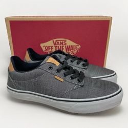 Vans Atwood Deluxe Men's Size 12 Textile Walnut/Grey Skate Sneakers Shoe Gray