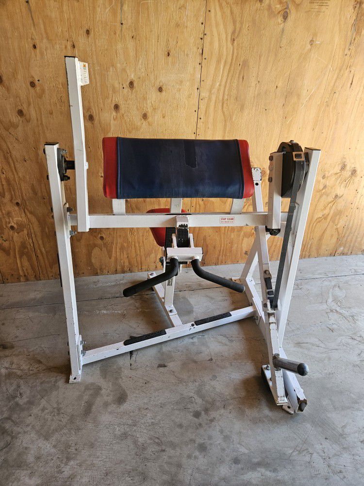 Hammer Strength Plate Loaded Seated Bicept Machine ( Preature Curl ) Gym Equipment For Olympic Size Weights 
