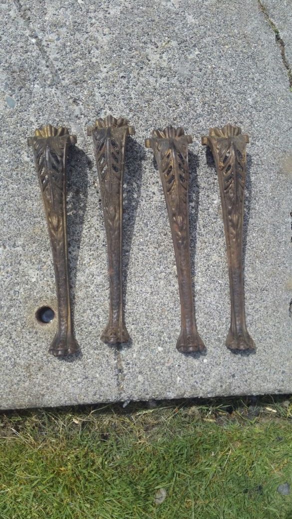 Antique metal table legs