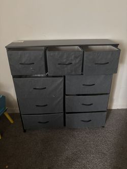 WLIVE Black Dresser TV Stand