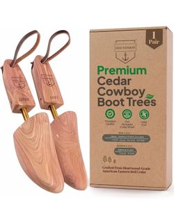 New HOUNDSBAY Cowboy Boot Trees, Cedar Western Boot Tree for Men & Women, Shoe Tree for Boots, Boot Stretcher & Shaper
