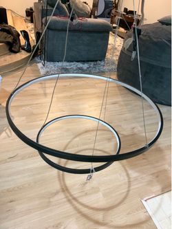 Round two layer modern chandelier