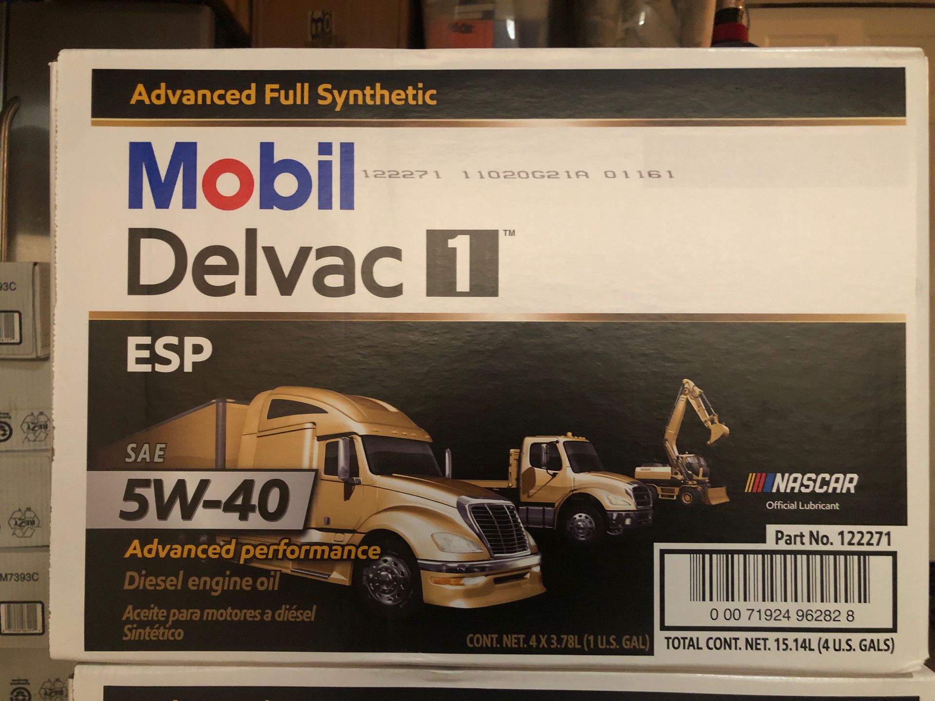 Mobil 1 Delvac 1 5W-40 / 4 Gallon Box
