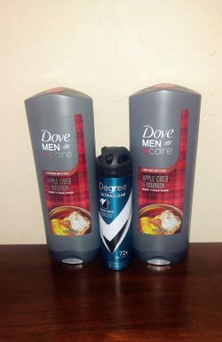 Men's Personal Care Bundle ( 2 Dove Body Wash & Degree Spray Deodorant)- all for $10