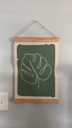 Monstera Leaf Canvas Wall Hanging