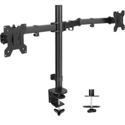 VIVO STAND V002 Dual Monitor Desk Mount Black Universal Heavy Duty Adj up to 30