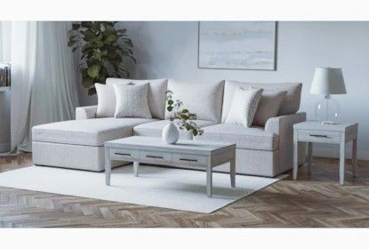 Grey 47" Wide Rectangle Wood Coffee Table | Storage | Drawers With 22" Wide Square Wood End Table | Storage | Drawer 