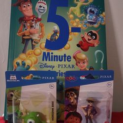 5-Minute Disney*Pixar Stories (5-Minute Stories),Two Little Pixar Figures.