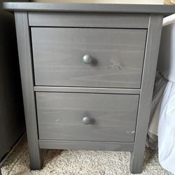 IKEA Hemnes Bedroom Nightstand Gray