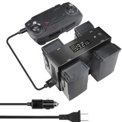 1126-Hanatora Battery Wall Charger & Car Charger for DJI Mavic Air and Remote Controller,5 in 1 Rapid Charging Hub with Charging, Discharging and Stor