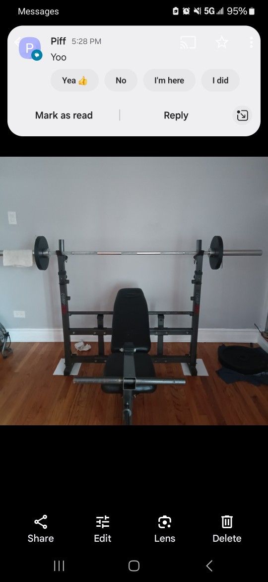 Bench Press Set Great Condition