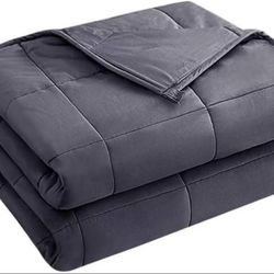 Blanket Queen Weighted (60”X 80”, Grey) Cooling Heavy Blanket For Sleeping Perfect For 240-260 Lbs, Winter Thick Breathable Blanket With Premiu