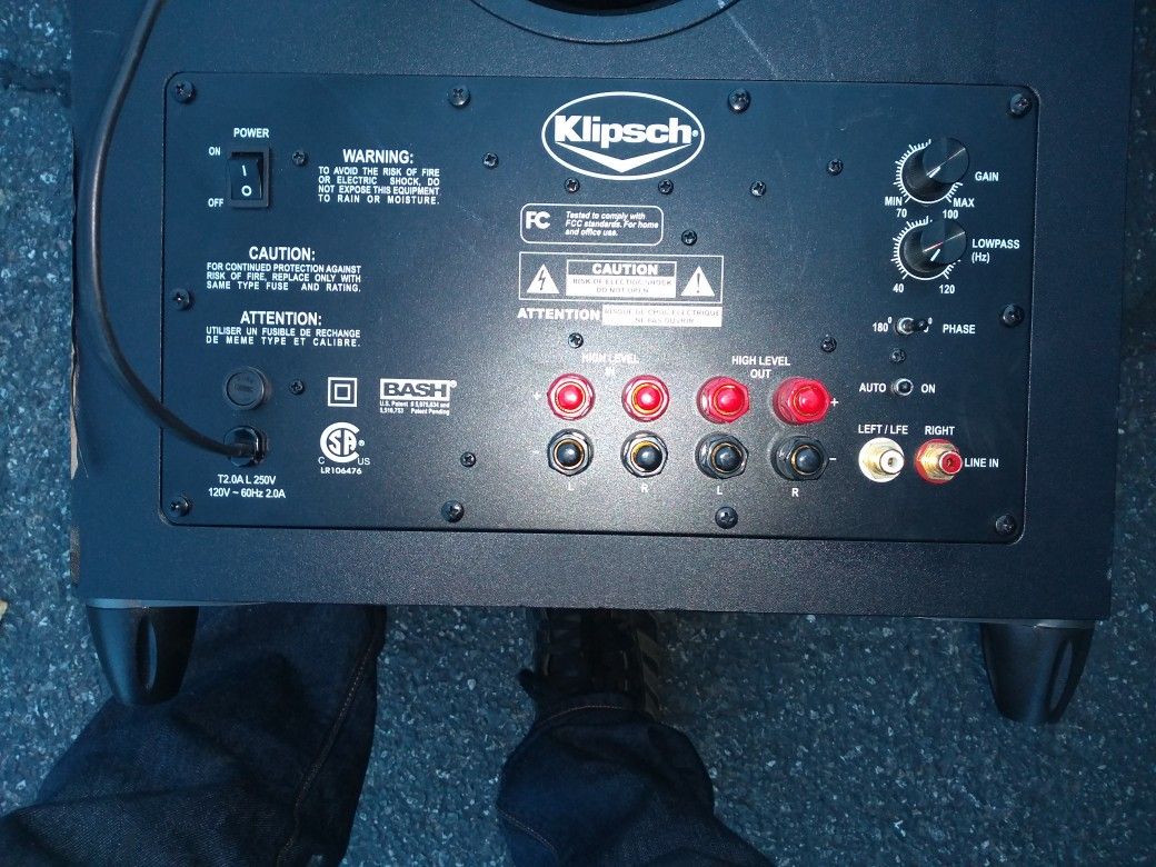 Klipsch powered 10 inch sub