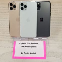 Apple IPhone 11 Pro Unlocked For All Carrier - $1 Down Today, No Credit Needed