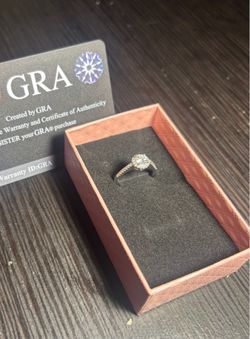 VVS1 Moissanite Ring 0.5CT w/ GRA Certificat