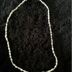 14K solid gold & genuine pearls vintage necklace