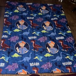 Blue Dinosaur Themed Comforter full size
