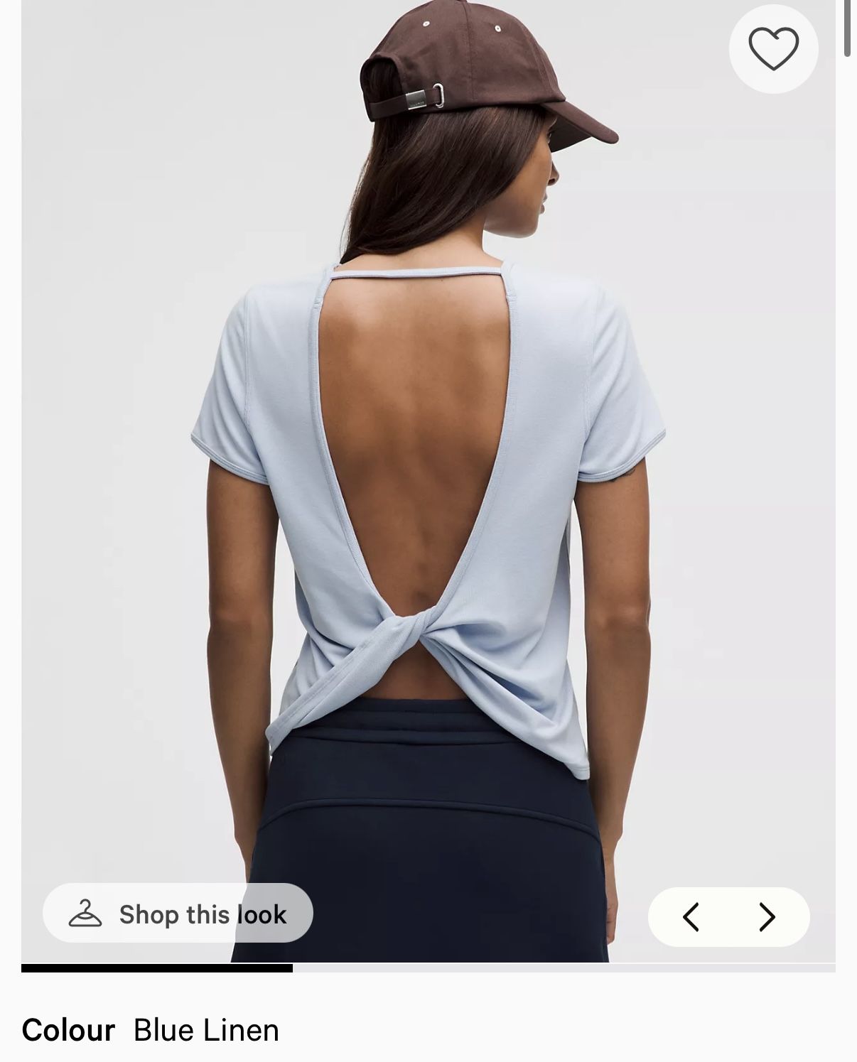 Lululemon Twist Back Soft Ribbed Short Sleeve Top
