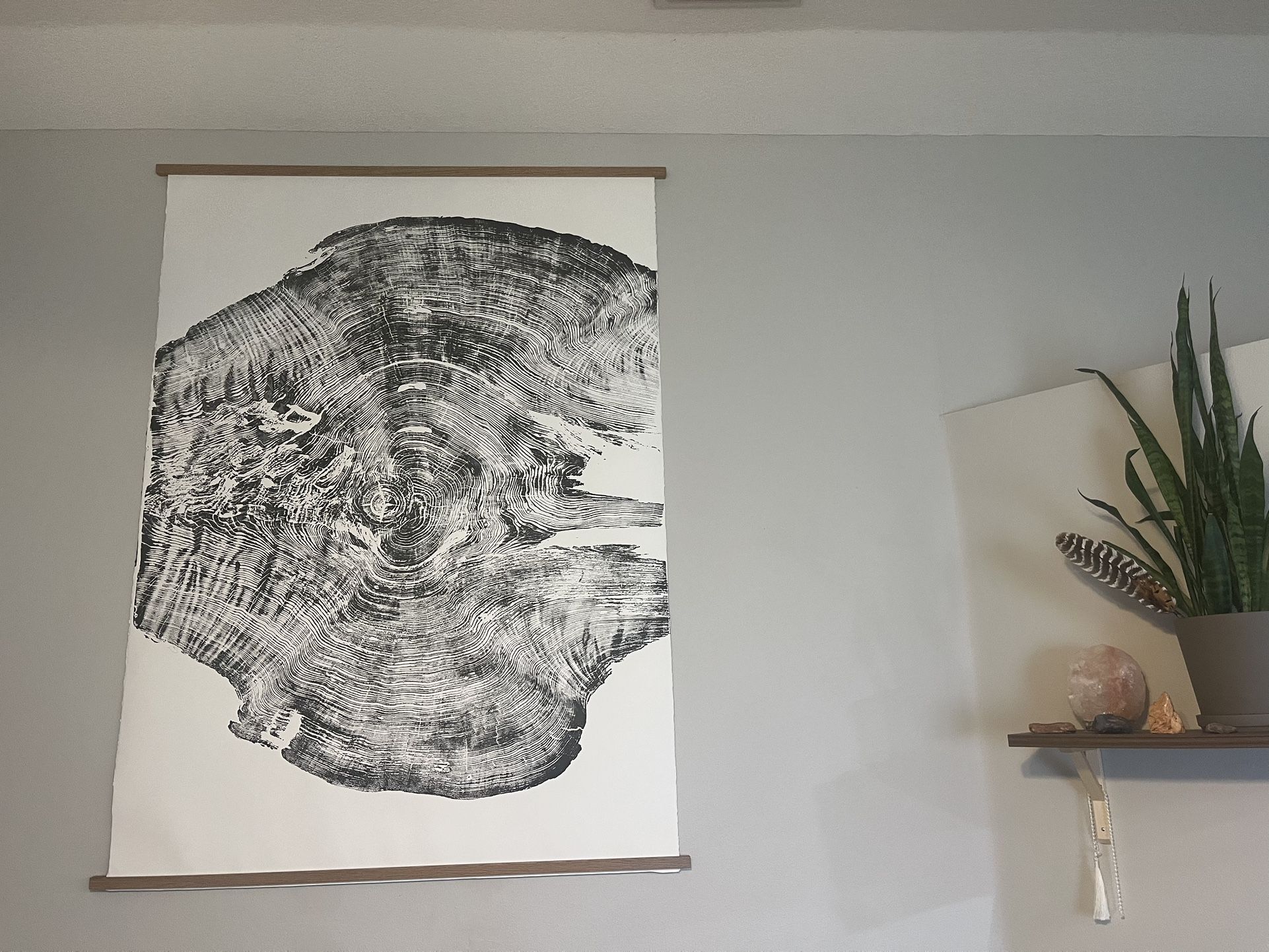 Original Ink Art Stamp Of Old Redwood Tree 