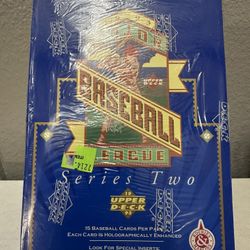 🔥 Sealed 1993 Upper Deck Baseball League Series 2 Vintage Box ⚾️ MLB Trading Cards