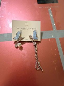 Butterfly Asymmetric Drop Earrings