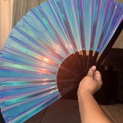 Boots on The Ground Fan,2025 New Large Holographic Folding Hand Fan Line Dance Popping Fans,Boots on The Ground Hand Fans,Folding Hands Classic Style 