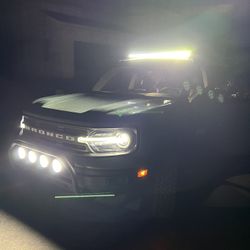 Bronco Sport 2021-2026 Rough Country Light Bar + Nudge Bar With 2 Fog Lights