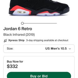 Infrared Retro 6 Jordans