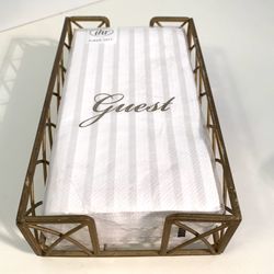 Gold Guest Paper Towel Holder Caddy