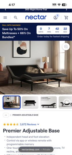 Nectar premier adjustable Bedframe