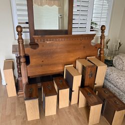 5 piece bedroom Real Wood Set