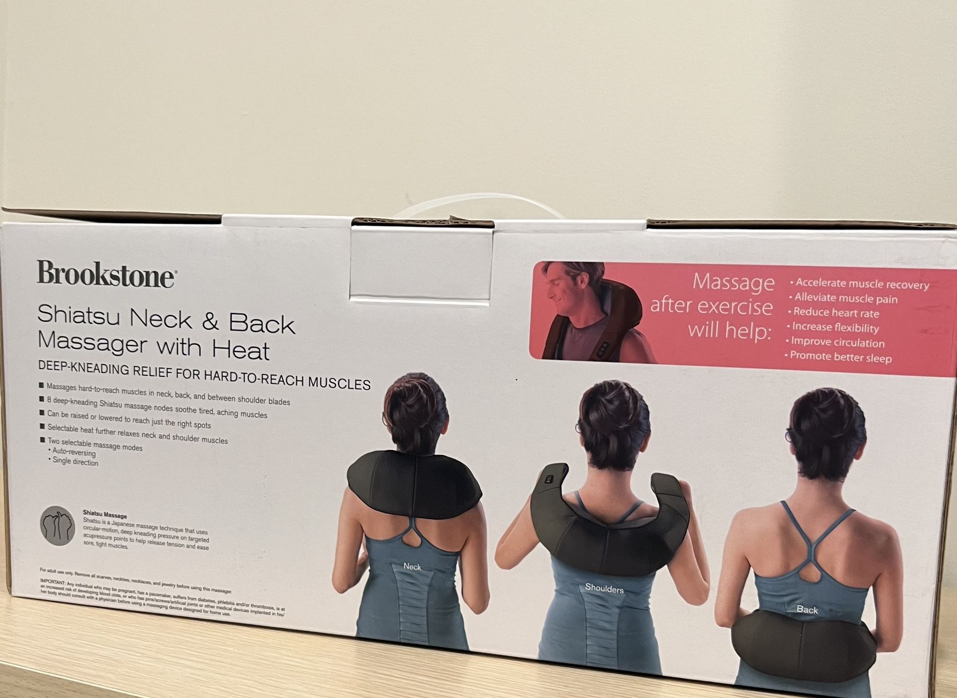 Brookstone Shiatsu Neck & Back Massager with Heat