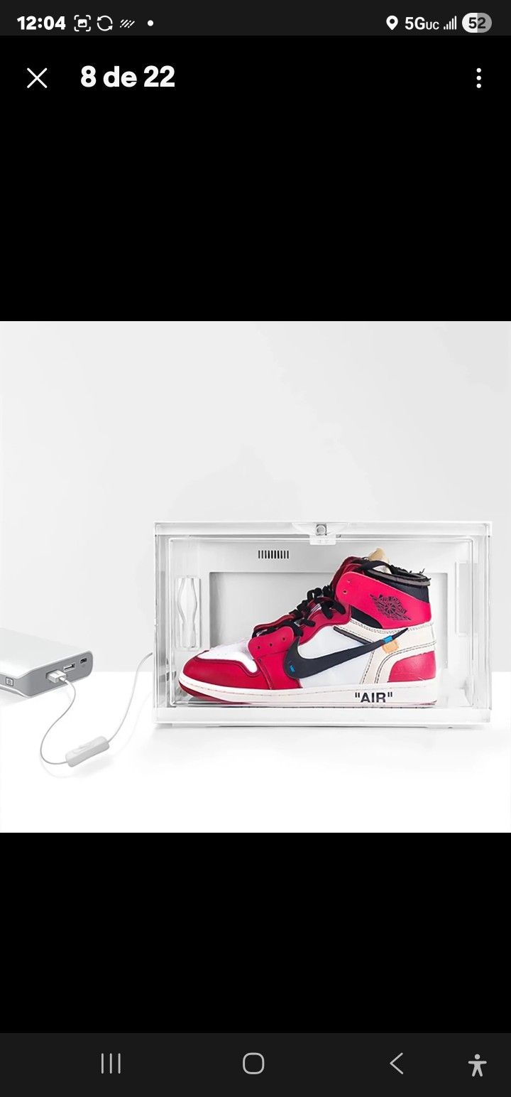 Unique Shoe Storage Box Container LED Light Levitating Sneaker Display