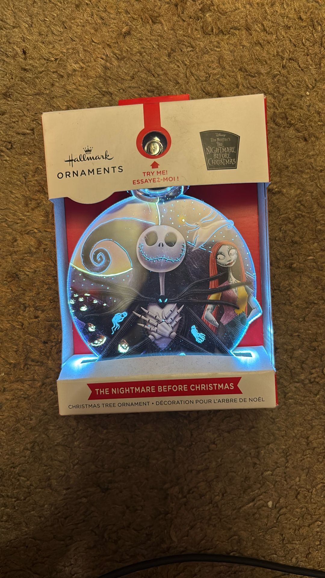 Nightmare before Christmas light up ornament